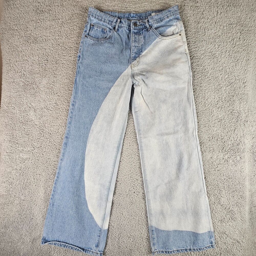 Jaded London Jeans Womens 32x29* Enigma Relaxed Baggy Button Fly Light Wash